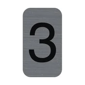 Samoljepljiva informacijska ploča, 2,5 x 4,4 cm, aluminijski efekt, EXACOMPTA, set od 3 67183E