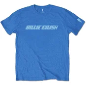 Billie Eilish Blue Racer Logo (Sleeve Print) Blue S Majica