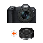 Kamera bez ogledala Canon - EOS R8, RF 24-50mm, f/4.5-6.3 IS STM + Objektiv Canon - RF 50mm, F/1.8 STM