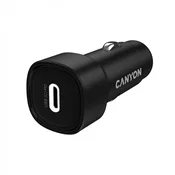 shumee Avtomobilski polnilnik CANYON OnDrive 30 PD 30W USB-C črne barve