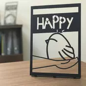 Aberto Design Dekorativna figura Happy Pod, 2 mm, Crna