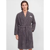 JACK & JONES Dolg kopalni plašč JACSOLID temno siva/bela