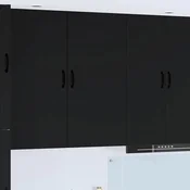 vidaXL Stenska kuhinjska omarica Črna 50 x 31 x 100 cm Konstruiran les