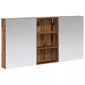 Vidaxl Komplet omaric za kopalnico s polico 3 pcs 140 x 14,5 x 70 cm
