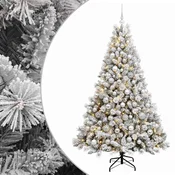 Vidaxl Umjetno božično drevo z okrasnimi kroglami 180 cm 300 LED