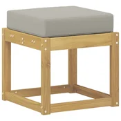 Vidaxl Zunanji stolček klop Bela 43 x 43 x 45 cm Masiven les akacije