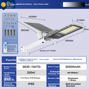 Foshanzhaoming Solarni reflektor Haohui, 30000mAh, 12-20W