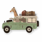 Zelena djecja zidna vješalica Safari Van - Little Nice Things
