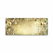 tulup.si Steklena slika Zlata božična kroglice okras 125x50 cm