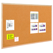 Ploča plutena zidna 90x60cm Bi-Office jednostrana drveni okvir