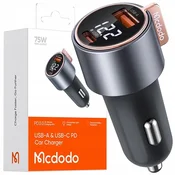 MCDODO CC-3690 AUTO Punjac DIGITAL DISPLAY 75W, USB-C + USB-A