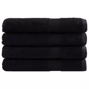 Vidaxl vidaXL Premium brisače SOLUND, 4 kosi, črne, 80 x 200 cm, 600 g/cm2