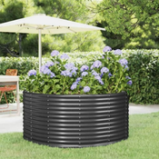 Povišena vrtna gredica od pocincanog celika 140x140x68 cm antracit