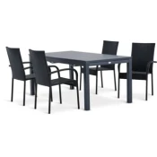 VATTRUP D172/276 sto + 4 GUDHJEM stolice crna