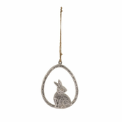Viseča velikonočna dekoracija Ego Dekor Bunny, višina 12,2 cm