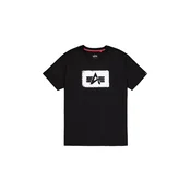 ALPHA INDUSTRIES Majica črna / bela