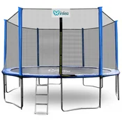 INLEA PREMIUM Jump Trampolin 400 cm z zunanjo zaščitno mrežo - moder