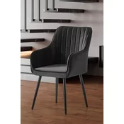 HANAH HOME Stolica Nova Anthracite Black