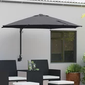 Vrtni suncobran Antracit 248 x 248 x 148 cm Poliester i celik