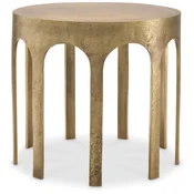 Casa Padrino luxury side table vintage brass A� 55 x H. 50 cm - Round aluminum table - Aluminum furniture - Living room furniture - Luxury furniture - Luxury furnishings - Living room furnishings