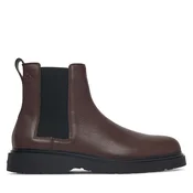Calvin Klein Gležnjarji Chelsea Combat Ess Chelsea Boot Lth YM0YM01374 Rjava