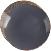 Orion Set of keramic shallow plates Glaze grey 27cm, 6 pcs