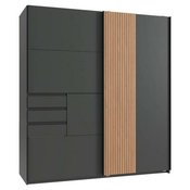 Modern Living omara Z Drsnimi Vrati Coburg, Barva Grafita, Hrast, Š. 180cm