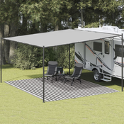 vidaXL Preproga za šotor antracitna in bela 400x500 cm HDPE