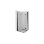 Mexen Lima Zložljiva prha Duo 80 x 80 cm, prozorna, črna - 856-080-080-70-00-02