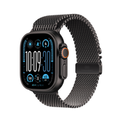 Apple Watch Ultra2 v2 Cellular 49mm Black Titanium case with Black Titanium milanese loop - M