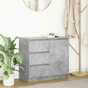 Komoda s ladicama beton siva 71x35x65 cm konstruirano drvo