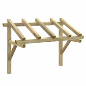 vidaXL Nadstrešek za vrata 150x100x160 cm trdna borovina