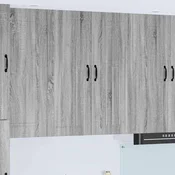 vidaXL Stenska kuhinjska omarica s polico Siva Sonoma 80 x 31 x 100 cm