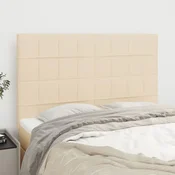 Vidaxl vidaXL Vzglavja za posteljo, 4 kosi, kremne barve, 72x5x78/88 cm, blago