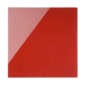 Zidna staklena ploca, 38 x 38 cm, crvena
