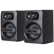 SPK-B23 Gembird Stereo zvucnici black Wood, 2.5 inch, 6W RMS (2 x 3W) USB pwr, volume control, 3,5mm