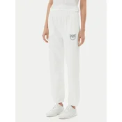 PINKO Spodnji del trenirke Plumcake 104790 A2G8 Bela Regular Fit