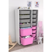 HANAH HOME Višenamenska polica Rine 2D4K8U White Grey Pink