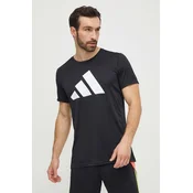 Kratka majica za tek adidas Performance Run It črna barva IL7235
