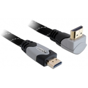 HDMI kabel z mrežno povezavo kotni 5m 4K siv Delock