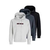 JACK & JONES Majica JJMUNK marine / rdeča / črna / pegasto bela