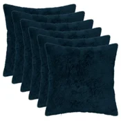 Vidaxl Prevleka za blazino 6 kos HEERLEN Temno modra 30 x 30 cm