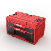 Predalni modul QBRICK SYSTEM ONE Drawer 2 Plus Toolbox 2.0 Red Ultra HD Custom 65570