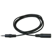 Podaljšek za avdio kabel Jack 3,5 mm - moški–ženski, 5 m, črn - razprodaja