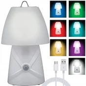 Verkgroup LED RGB aku. nočna namizna ročna svetilka s senzorjem gibanja USB bela