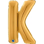 Grabo Folija balon s črko K, 66 cm, zlat