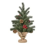 HOMCOM HOMCOM božično drevo PE, cement, juta O28 x 50V cm zeleno, (5000242566)
