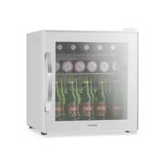 Klarstein Beersafe hladilnik za pijačo z zrcalnimi steklenimi vrati | 44 x 48 cm | 85 W | 47 litrov | Bela