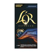 L‘OR LOR Colombia Decaffeinato ALU kapsule brez kofeina za Nespresso 10 kosov