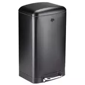 eoshop Dirt Devil nožni koš za smeti 30 l, tiho zapiranje Soft-Close, črn